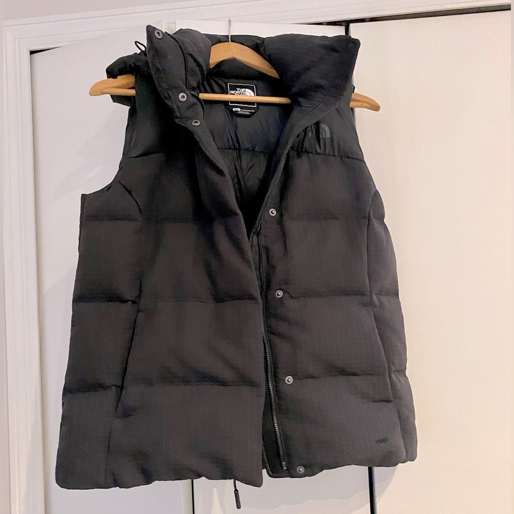 The North Face down hooded vest